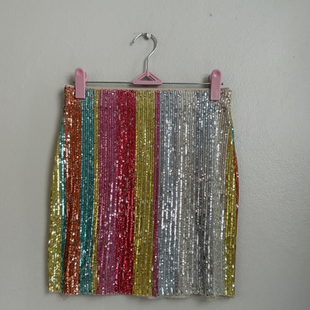 Vibrant Sequin Mini Skirt